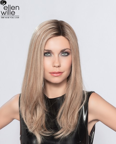 Peruca naturala cu par lung blond mono tul frontal Xenita HI - imagine 5